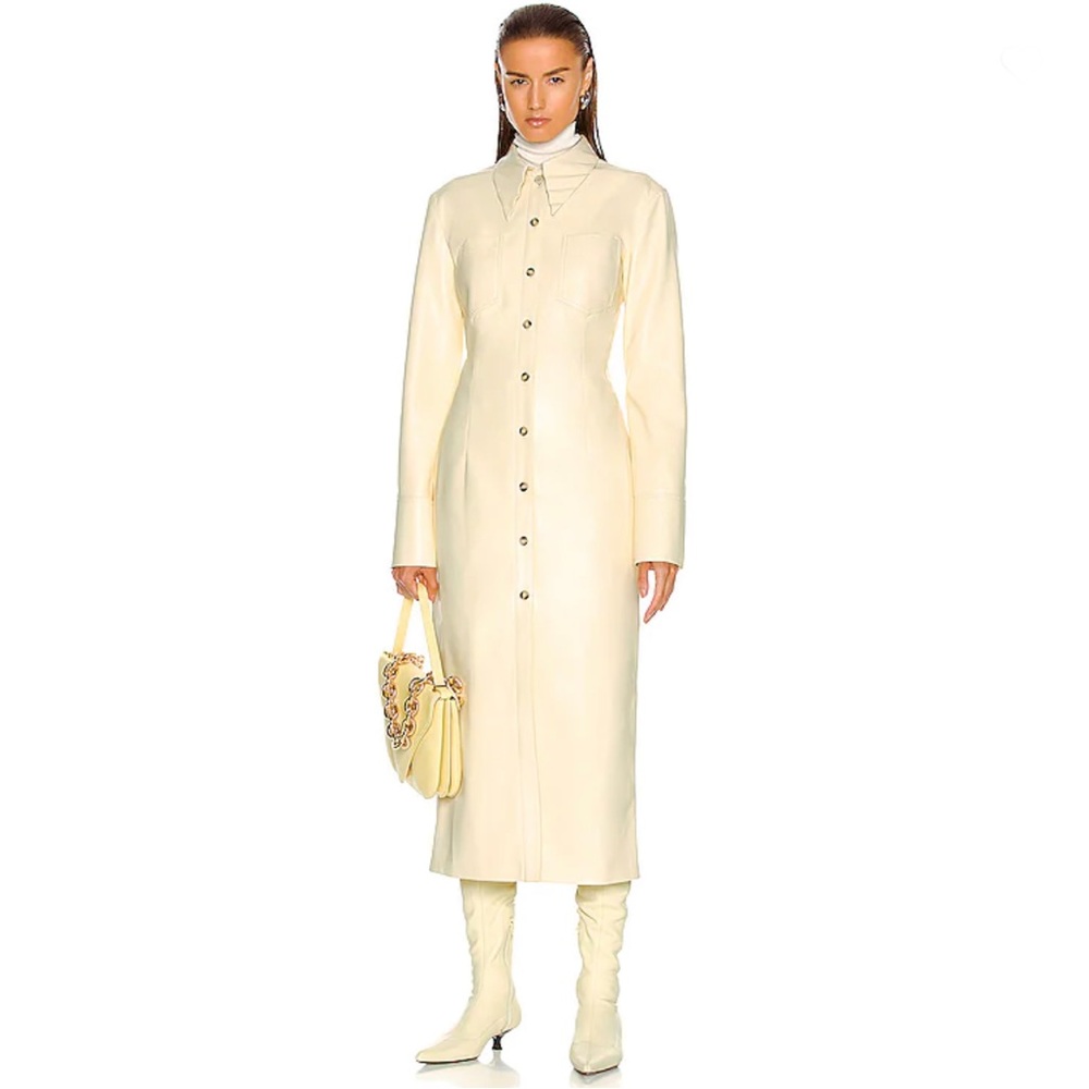 Nanushka Tegan Dress in Vanilla - Picture 1 of 14